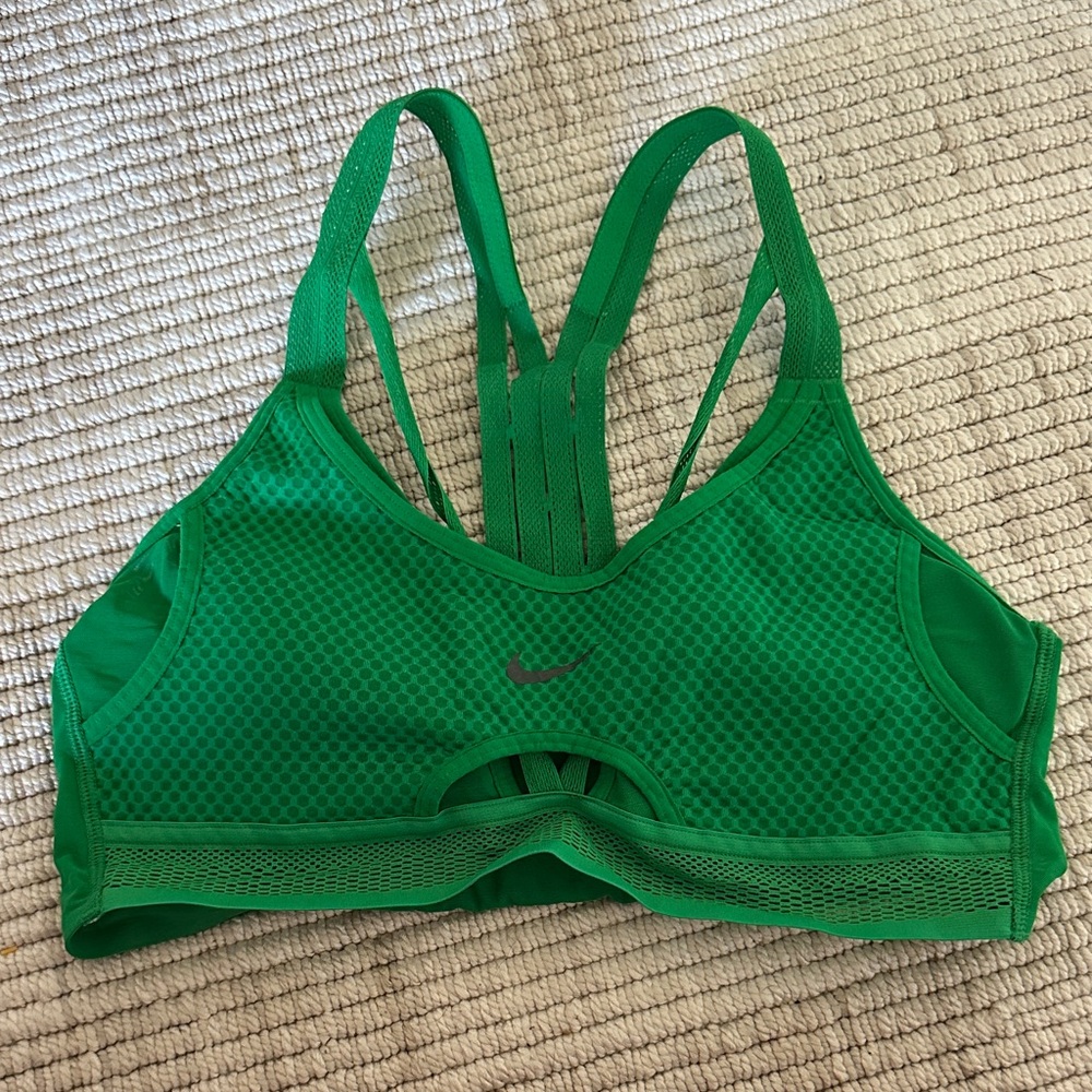 Nike Vibrant Green Mesh Sports Bra